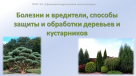 Обложка для материала Болезни и вредители, способы защиты и обработки деревьев и кустарников.