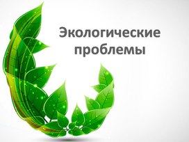 "Экологические проблемы мира" 9 кл