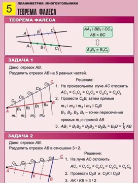 Обложка для материала ТЕОРЕМА ФАЛЕСА
