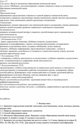 Самостоятельная работа по химии: "Виды и механизмы образования химической связи"