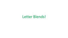 Презентация по английскому языку Letter Blends