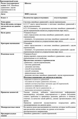 Обложка для материала 3.Системы линейных уравнений с двумя переменными. Вариант 2