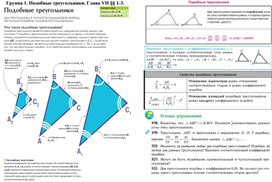 8 класс. Групповая работа по теме Подобные треугольники