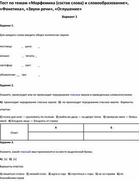 Обложка для материала Тест по темам по русскому языку