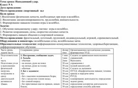 Обложка для материала Тема урока: Нападающий удар.