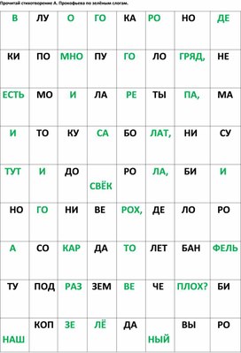 Обложка для материала Слоговое чтение