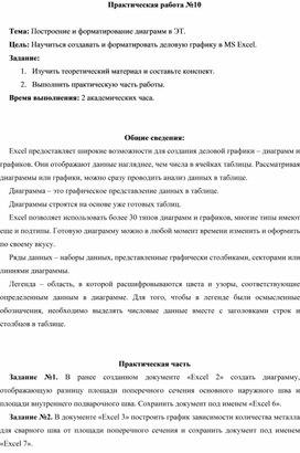 Обложка для материала ПР_Построение и форматирование диаграмм в ЭТ
