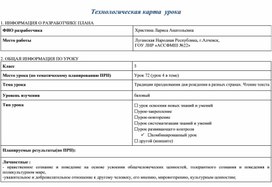 Технологическая карта урока английского языка в 5 классе по теме "Традиции празднования дня рождения в разных странах"