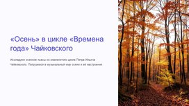 Обложка для материала Альбом П.И. Чайковского "Времена Года"