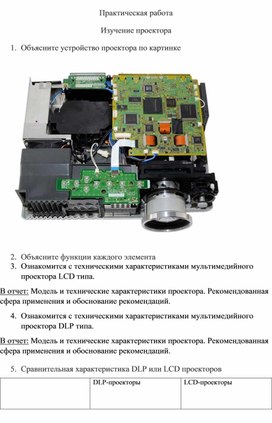 Обложка для материала Практическая работа Изучение проектора