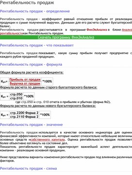 Обложка для материала Рентабельность продаж