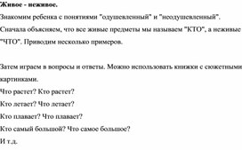 Игра "Живое - неживое"