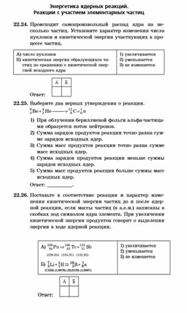 Обложка для материала Материалы по физике по ЕГЭ ядерные реакции