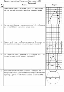 Обложка для материала Проверочная работа. "!6 задание ОГЭ по математике"