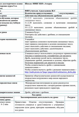Обложка для материала 2. Повтор. Действия над обыкновенными дробями. Вариант 1