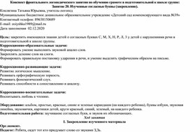 Конспект фронтального логопедического занятия в подготовительной к школе группе. Закрепляем согласные с,м,н,з,х,р,л.