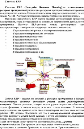 Обложка для материала Системы ERP.docx