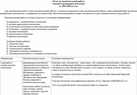 Отчет по воспитательной работе  классного руководителя 8 класса  за  2023-2024 уч.год.