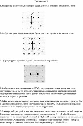 Обложка для материала Дидактический материал Сила Лоренца.