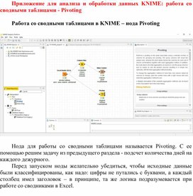 Knime - аналитическая платформа обработки данных: работа со сводными таблицами