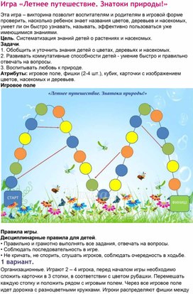 Спортивный праздник  Летнее путешествие "Знатоки природы"