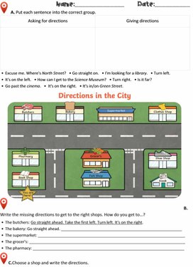 Обложка для материала Рабочий лист на тему "Asking for/ giving directions"( как спросить и дать направление)