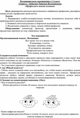 Обложка для материала «Профессии в жизни человека»
