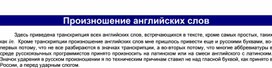 Обложка для материала Произношение английских слов в программах