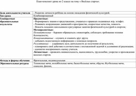 Урок физкультуры во 2 классе. Тема: "Весёлые старты".