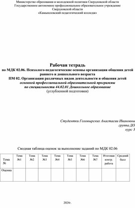 Курсовая работа "Развитие социальной активности посредством социальных акций в дошкольной образовательной организации"