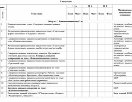 Календарно-тематическое планирование по английскому языку . 11 класс