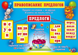 Обложка для материала правописание предлогов