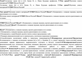 Урок обучения грамоте "Согласные звуки [п] и [п’]. Буква П, п. Наша будущая профессия", УМК "Школа России", 1 класс