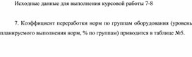 Обложка для материала Исходные данные для выполнения курсовой работы 7-8