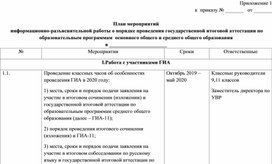 План информационно разъяснительной работы