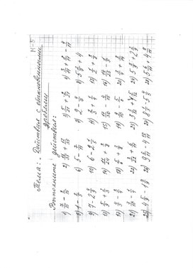 Карточки - задания по математике по теме "Действия с обыкновенными дробями" (5 класс)