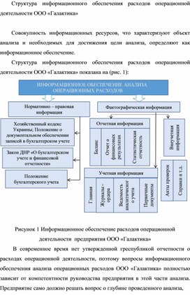 Обложка для материала Структура информационного обеспечения расходов операционной деятельности ООО «Галактика»