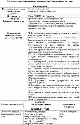 Обложка для материала Притяжательный падеж существительных на уроках английского языка в 4 классе