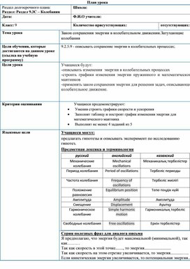 Обложка для материала Физика_9кл_Колебания_Превращение энергии в колебательном движении