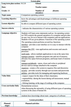 Обложка для материала Computer Science_Grade10_2 Term_Comparison operating systems_lesson plan