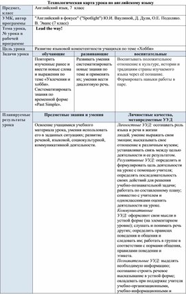 Обложка для материала Lead the way! Конспект урока английского языка
