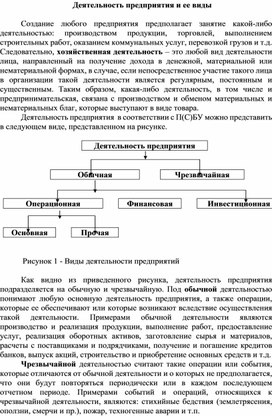 Обложка для материала Деятельность предприятия и ее виды