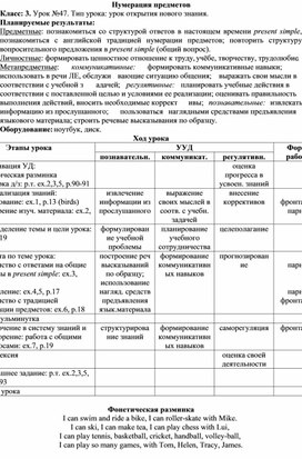 Обложка для материала Конспект урока английского языка по теме Нумерация предметов