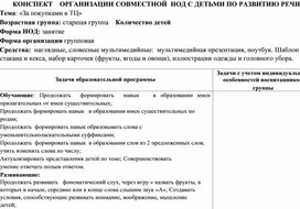 Обложка для материала Конспект НОД по развитию речи