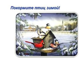 Презентация по русскому языку на тему "Кормушка для птиц"
