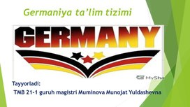 Обложка для материала Germaniya ta'lim tizimi