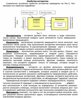 Свойства алгоритма