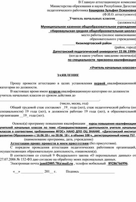 АНАЛИТИЧЕСКАЯ СПРАВКА о профессиональной деятельности педагогического работника