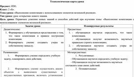 "Выполнение композиции с использованием элементов мезенской росписи"