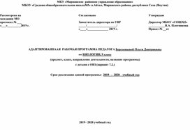 Обложка для материала Рабочая программа